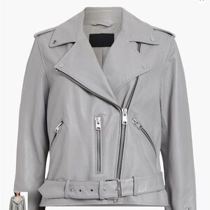 Balfern Belted Leather Biker Jacket All Saints